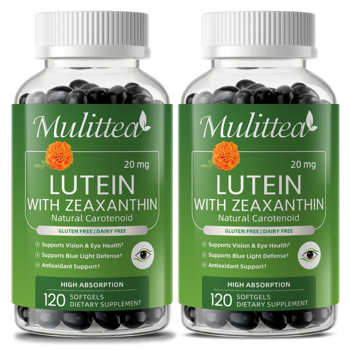 Mulittea® Lutein with Zeaxanthin 20mg Softgels - 120ct