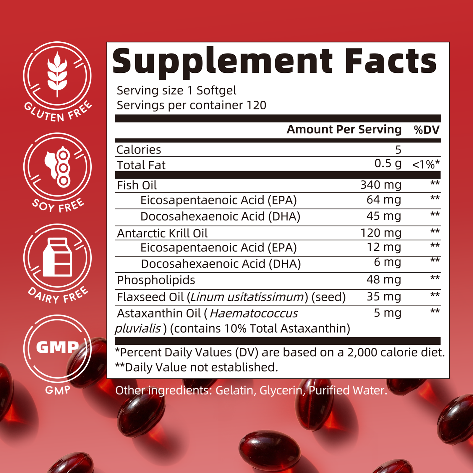 Fish Oil & Krill Oil Omega-3 | 120 Softgels