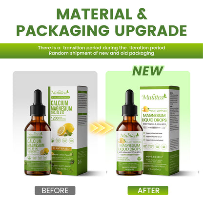 Mulittea Magnesium Zinc Liquid Drops (2-Pack) | Lemon Flavor