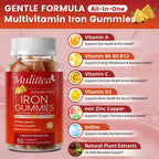 Iron & B-Vitamin Complex Gummies | 60 Count