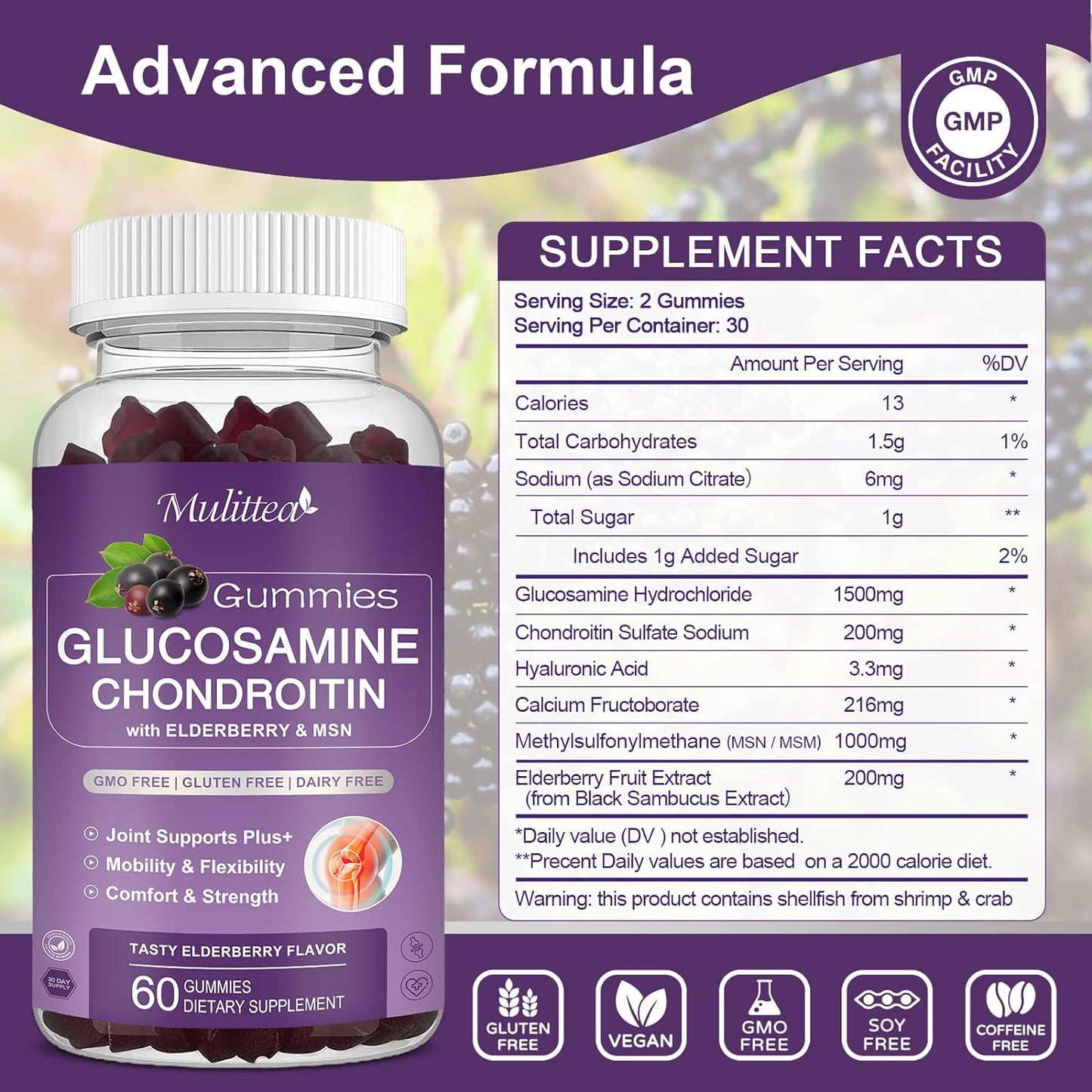 Mulittea Bone & Joint Strength Pack – Calcium + Chondroitin Gummies