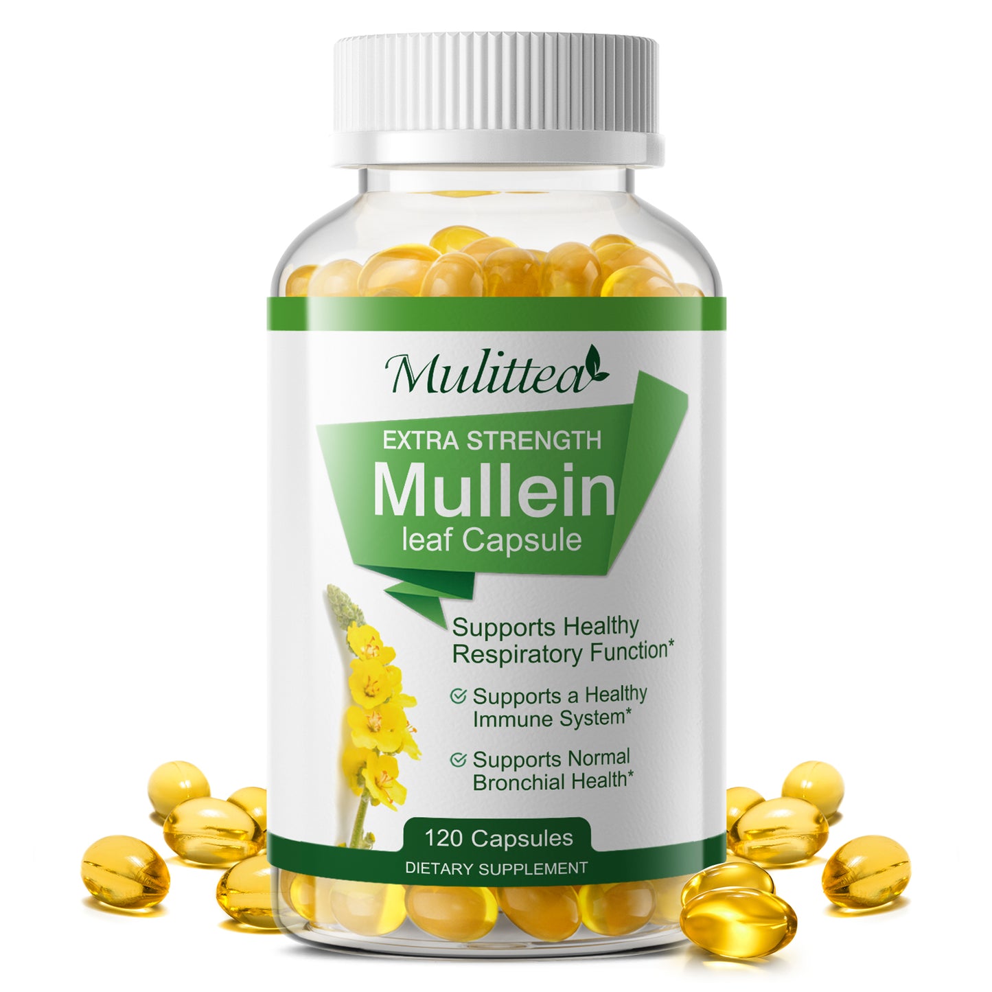 Natural Mullein Leaf Capsules (60 Count) | Vegan, Non-GMO | Lung Cleanse & Respiratory Support