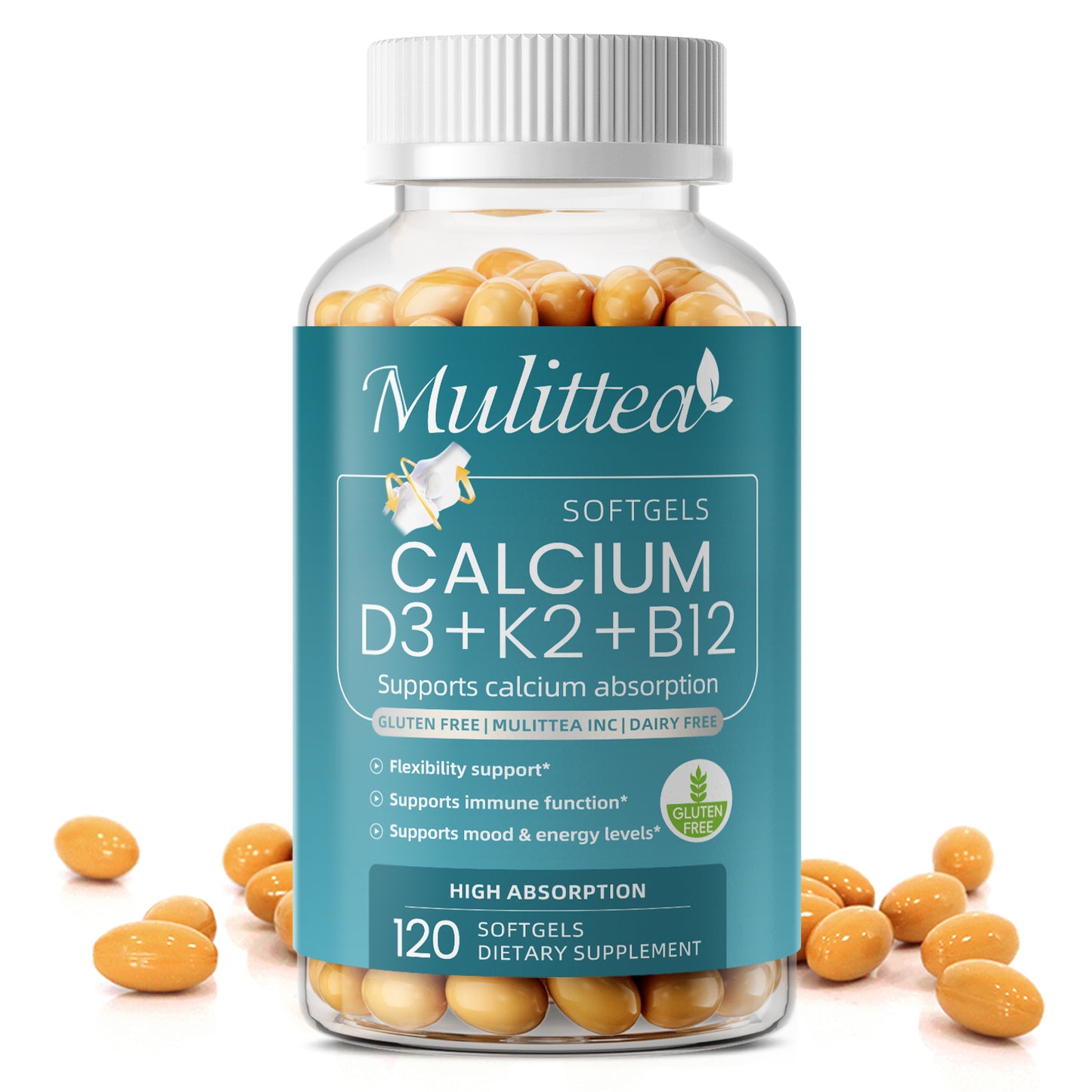 Calcium D3 K2 & B12 | 120 Softgels