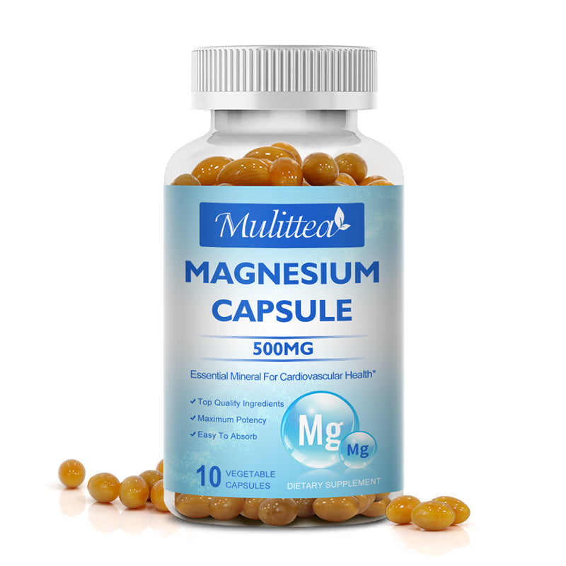 Magnesium Capsules 500mg for Supports Muscle, Joint, and Heart Health Maximum Absorption Magnesium (Glycinate) Supplement