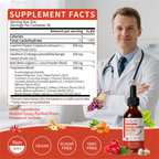 Cayenne Pepper Drops Supplement Liquid, Cayenne Pepper Extract with Hawthorn, Beet Root Powder, Turmeric Curcumin, Organic Ginseng, Garlic Extract, 1 Pack By Mulittea