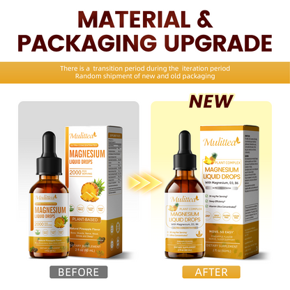 Mulittea® Magnesium Liquid Drops 30mg Pineapple Flavor - 60mL