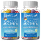 Calcium, Magnesium and Zinc Gummies with Vitamin D3 - Supports Bone Health & Immune Function - Dietary Vitamin Supplements for Women, Men(2 Pack)