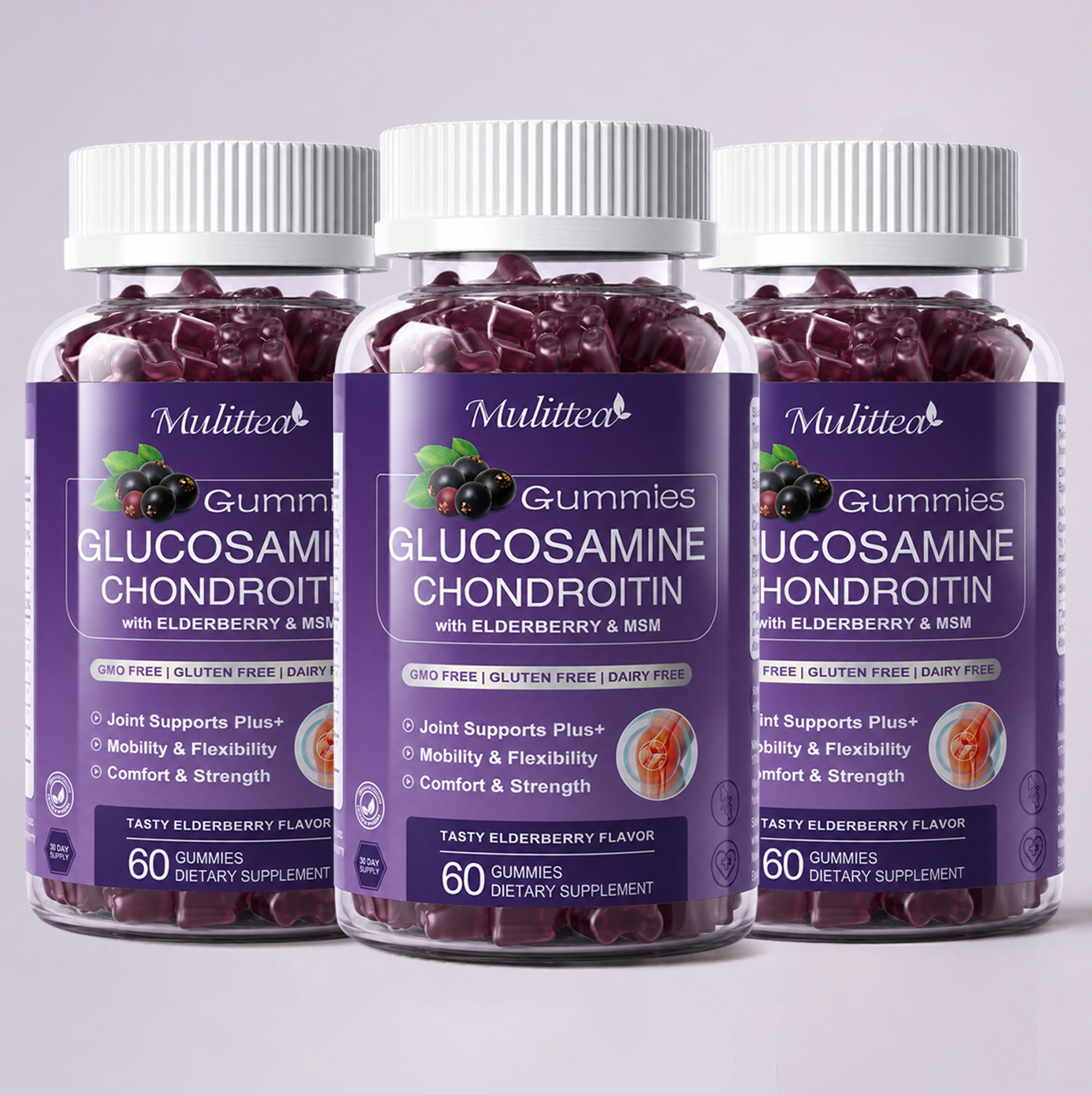 Glucosamine Chondroitin Gummies with MSM & Elderberry | 120 Count