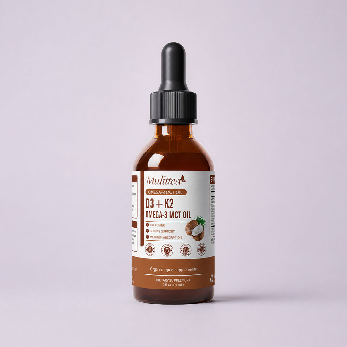5000 IU Vitamin D3 + K2 & Omega-3 Drops | 2 fl oz (60ml)