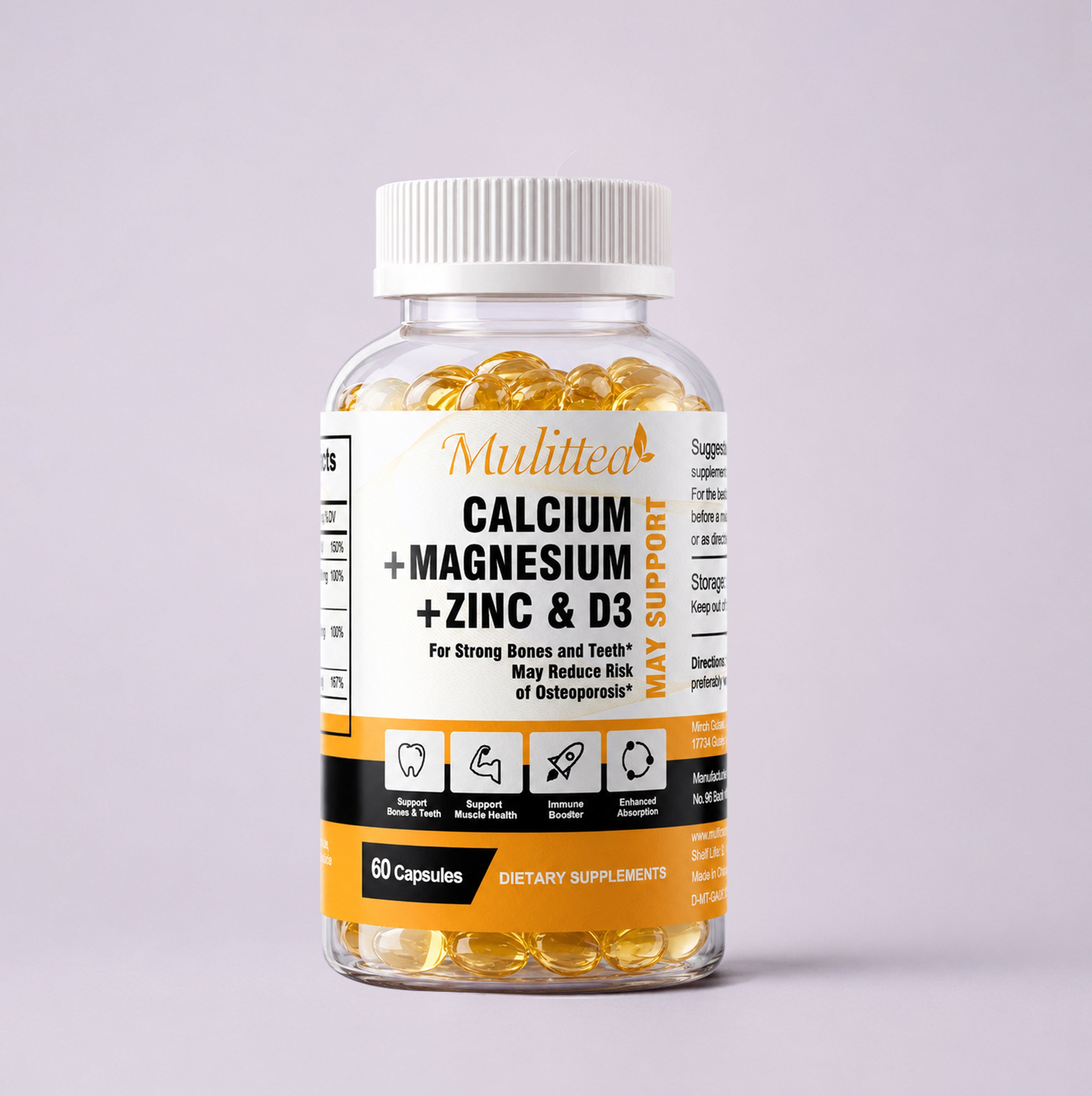 Calcium Magnesium Zinc & D3 | 120 Softgels