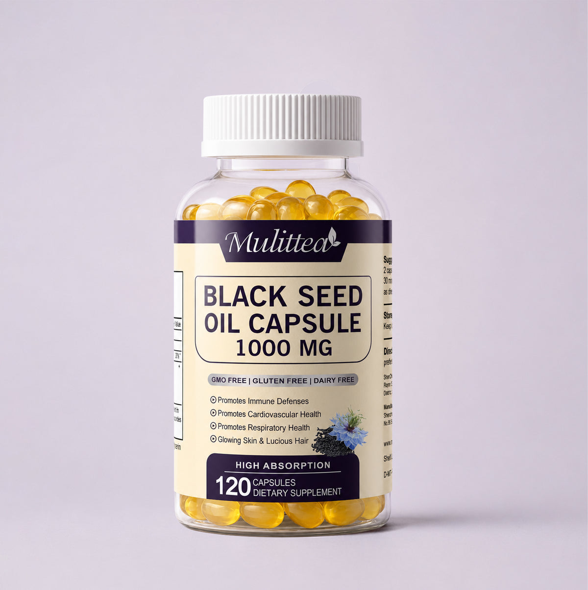 Cold-Pressed Black Seed Oil | 120 Softgels