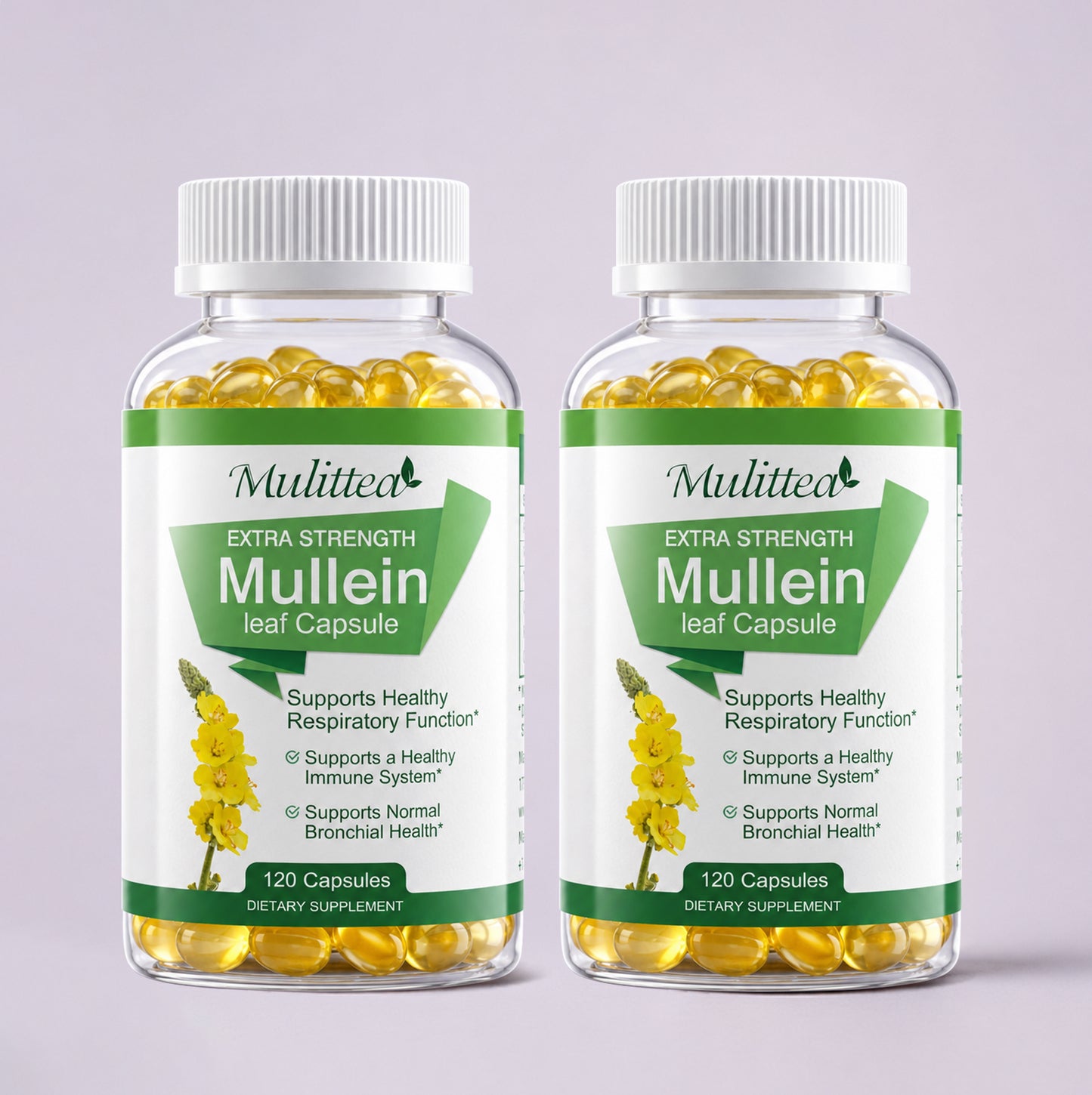Pure Mullein Leaf Capsules | 120 Count (2-Pack)