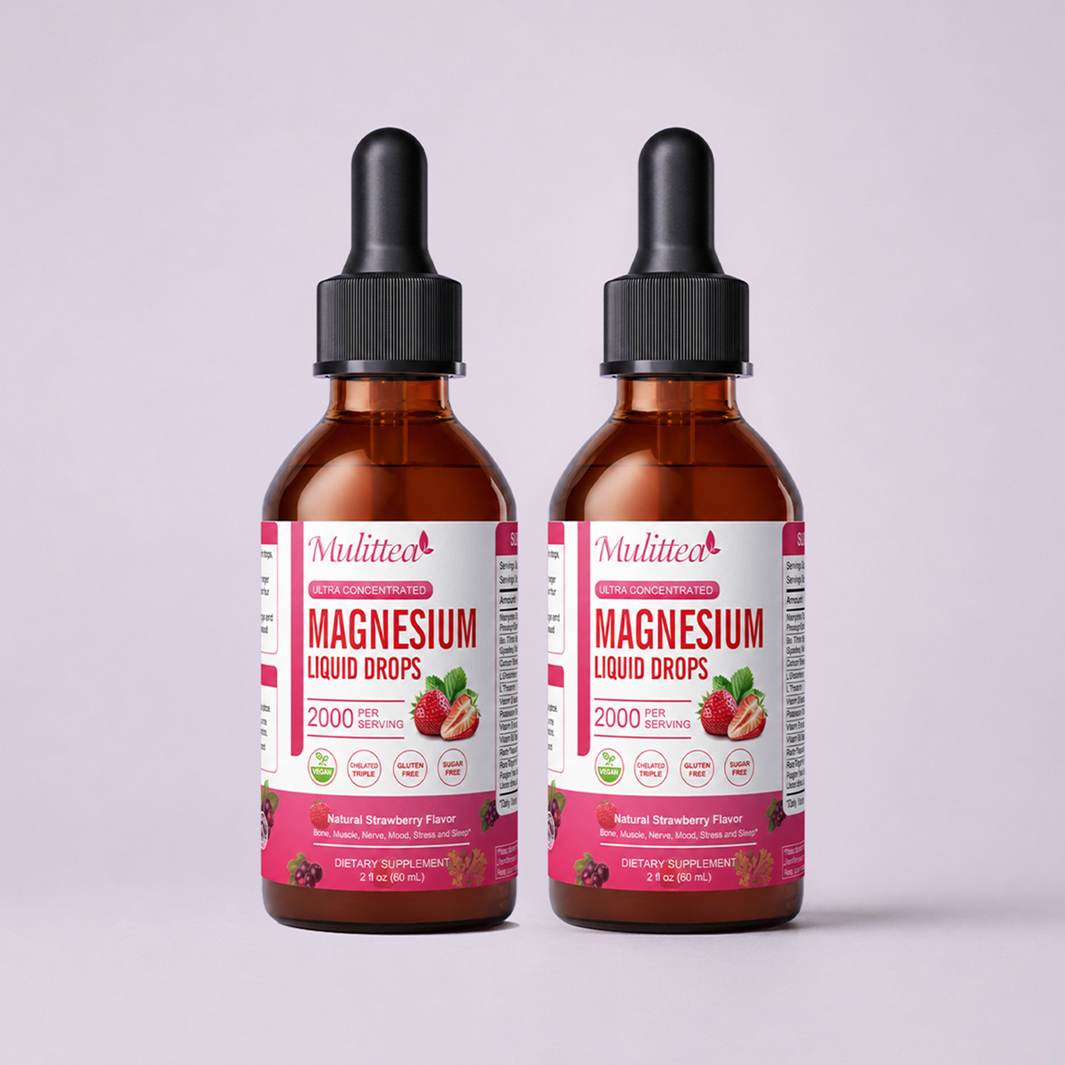 Triple Magnesium & L-Threonate Drops | 2 x 2 fl oz (120ml)