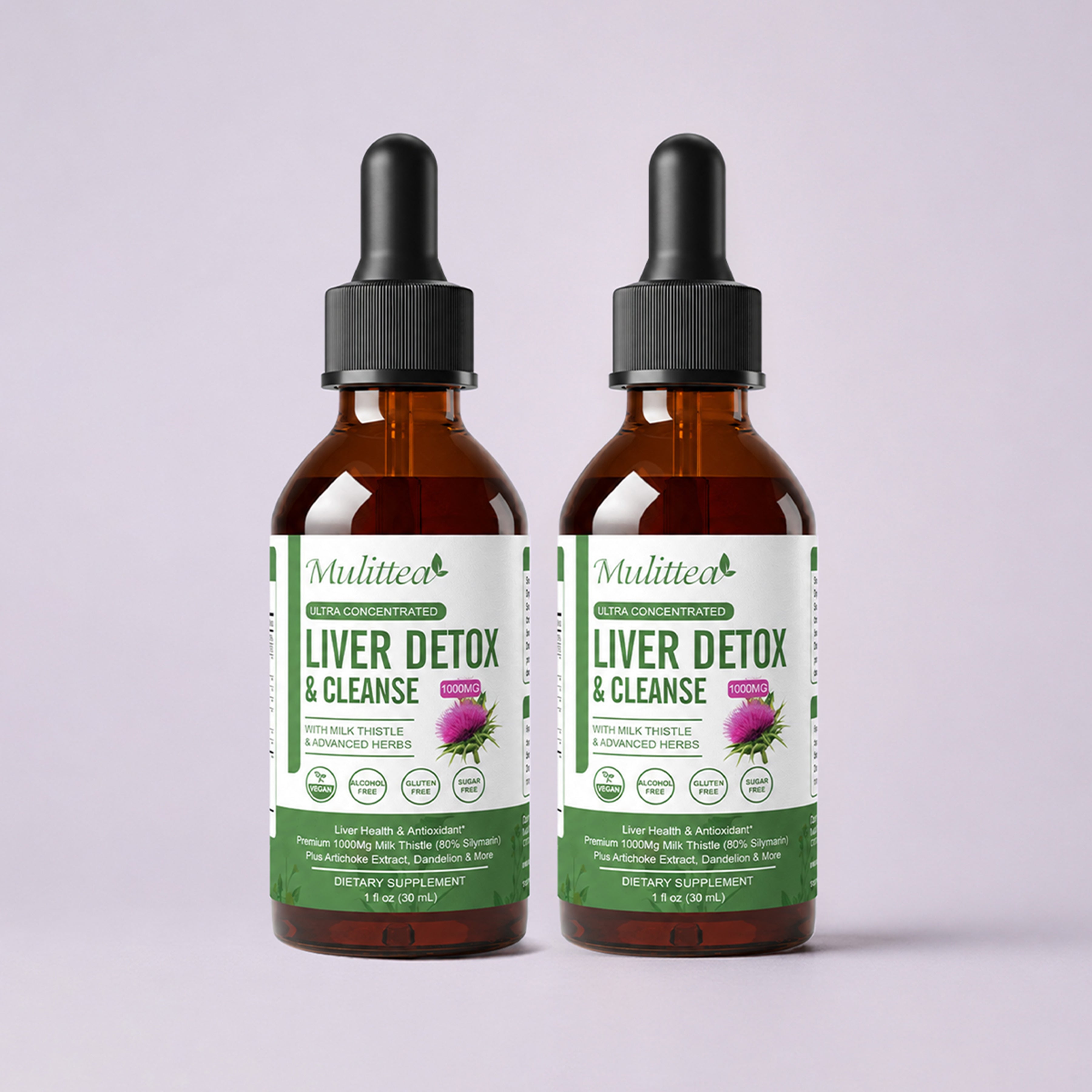 Liver Health Liquid Drops with Artichoke, Milk Thistle | 2 x 2 fl oz (120ml)