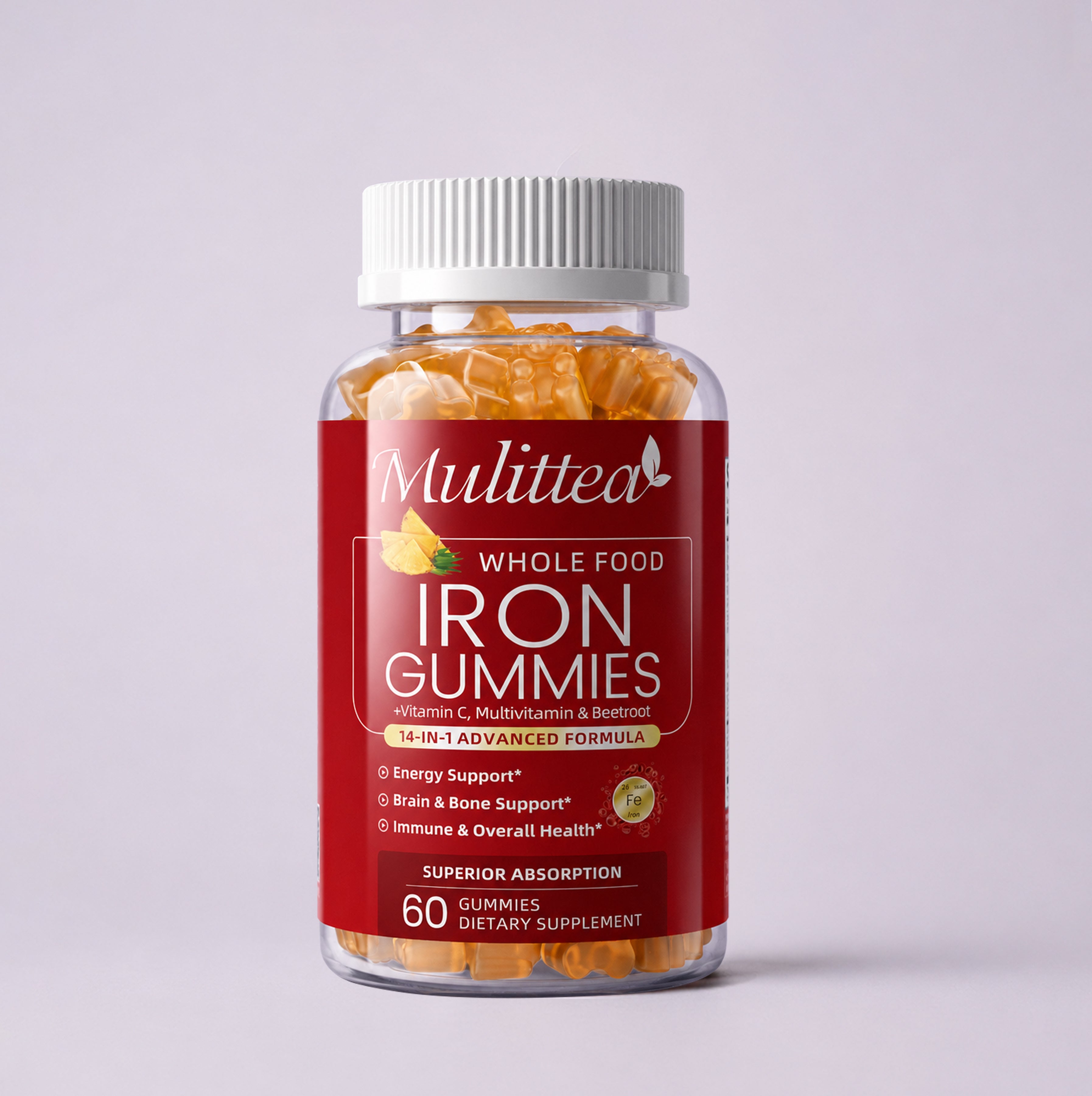 4-Source Iron Complex Gummies | 120 Count