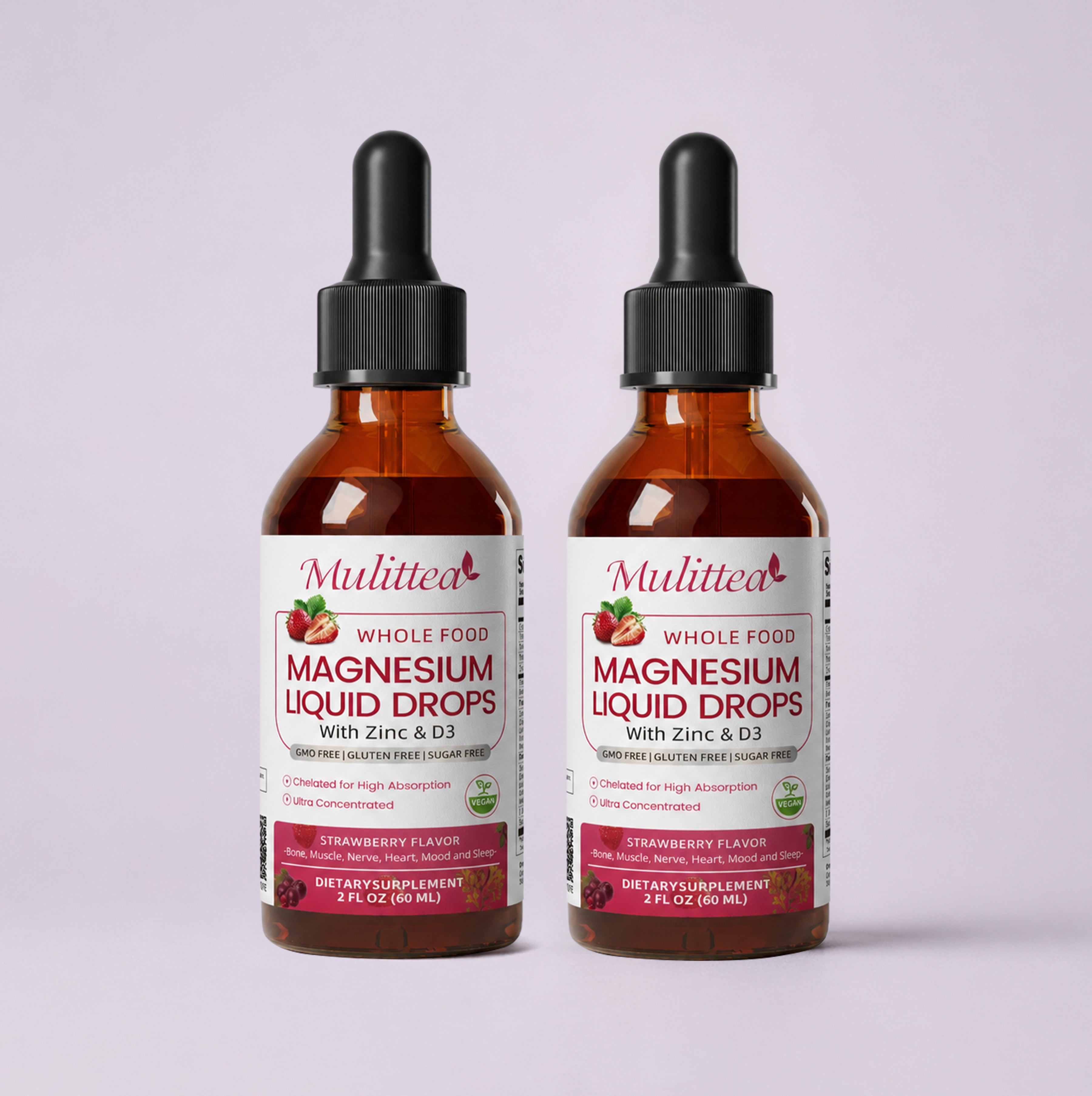 Triple Magnesium & L-Threonate Drops | 2 x 2 fl oz (120ml)
