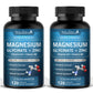 Mulittea Magnesium Glycinate 500mg Capsules with Zinc Vitamin D3 & B6 - Promotes Nerve, Bowel, Relaxation Function Vegan Capsules for Women & Men