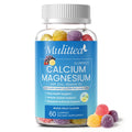 Mulittea Calcium, Magnesium and Zinc Gummies with Vitamin D3 - Supports Bone Health & Immune Function - Dietary Vitamin Supplements for Women, Men & Teens