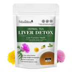 Mulittea Liver Detox Tea with Dandelion Root, Milk Thistle & Turmeric for Colon Liver Cleanse, Promote Metabolism, Support Gut Health, 42 Days Supply