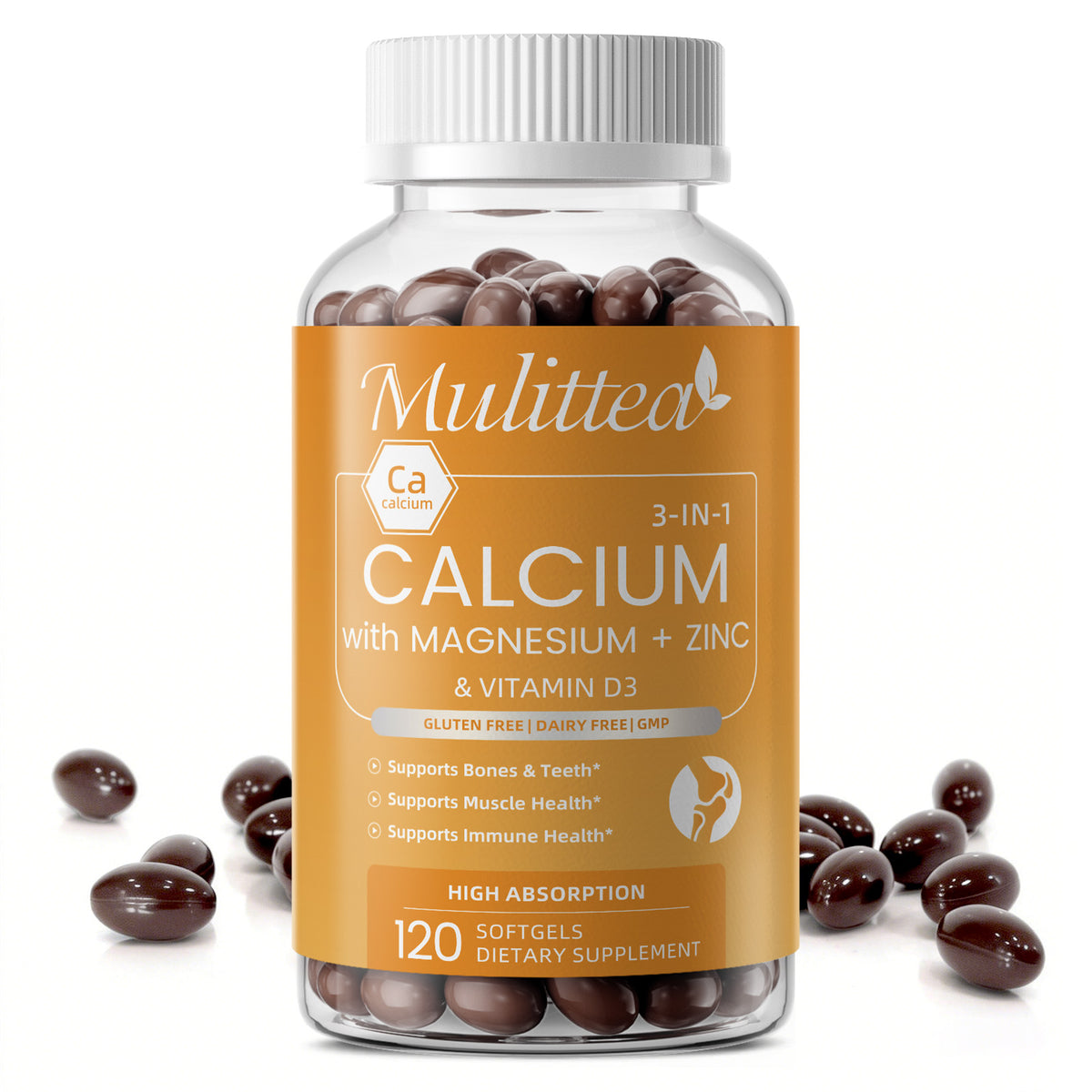 Calcium Magnesium Zinc & D3 | 120 Softgels