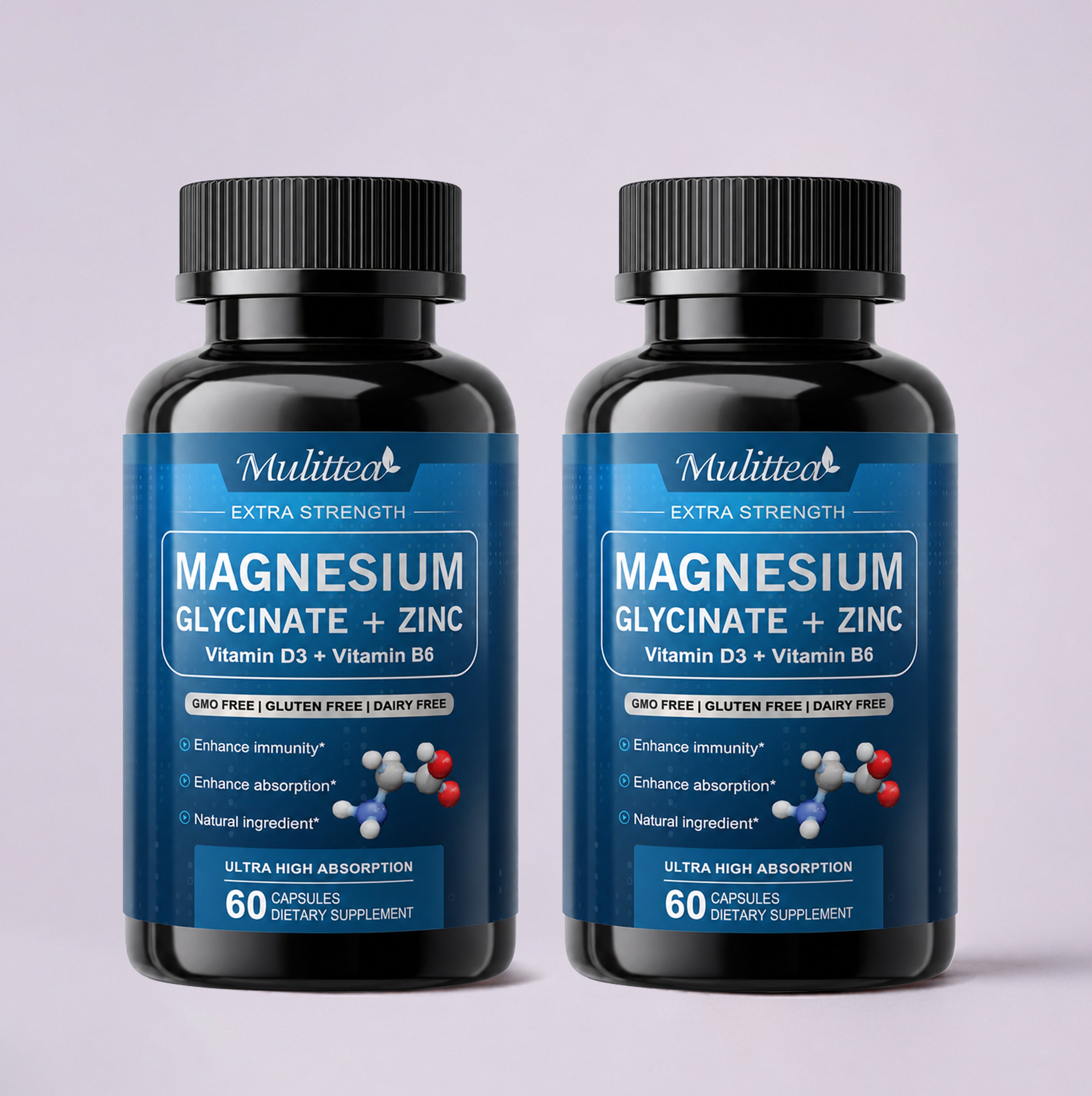 Magnesium Glycinate & Zinc | 120 Capsules