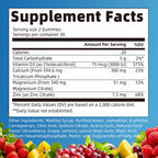 Calcium, Magnesium and Zinc Gummies with Vitamin D3 - Supports Bone Health & Immune Function - Dietary Vitamin Supplements for Women, Men(2 Pack)