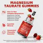 Magnesium Taurate Gummies, for Boost Magnesium Levels, High Absorption Taurate, 60 Gummies
