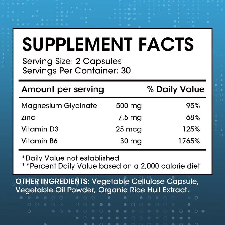 (3 Pack)Magnesium Glycinate Powder Capsules 500 mg - Heart, Muscle & Bone Health Support -120 Capsules