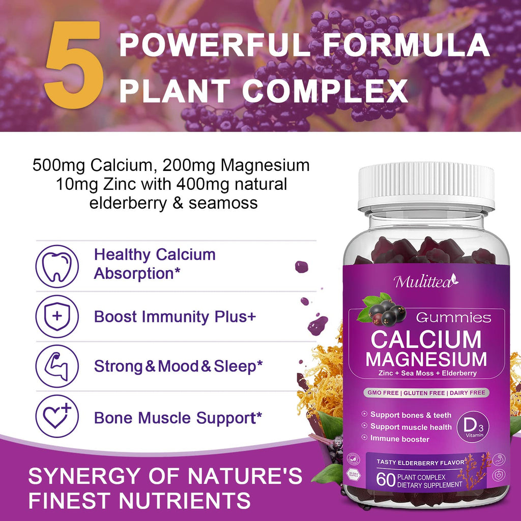 Chelated Magnesium Glycinate & Algae Calcium Gummies | 120 Count