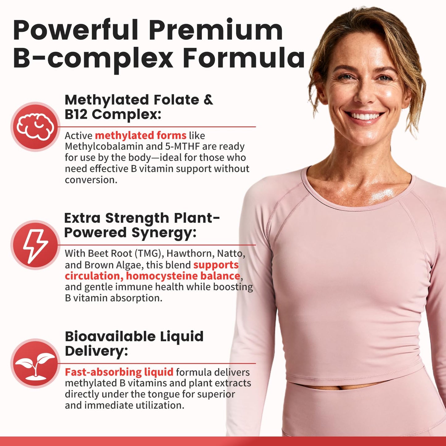 Mulittea Methylated B Complex Liquid Drops 5000 mcg B12 + 1000 mcg Folate – Sugar-Free Energy & Focus Supplement