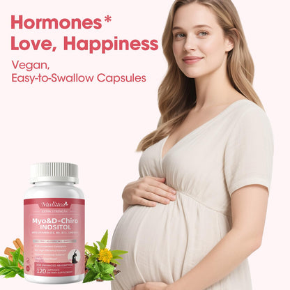 Mulittea Myo-Inositol & Chromium Complex – 14-in-1 Daily Blood Sugar & Metabolic Support for Women | 120 Capsules