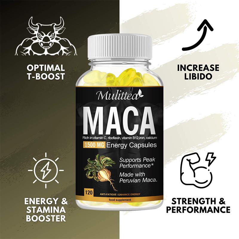 Mulittea Maca Root Extract Enhancing Energy Kidney Erection Male Supplement Improve Potency Enhancement Stamina Function Serum
