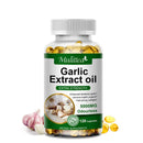 MULITTEA Organic Garlic Capsules 5000Mg for Lowering Cholesterol Promote Cardiovascular and Heart Health