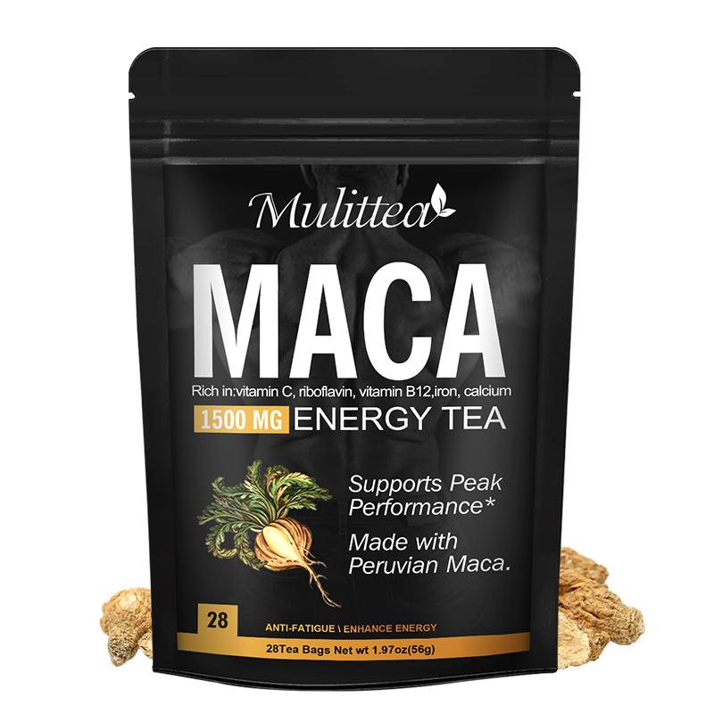 Mulittea Maca Herbal Extract Tea-bag Drink Tonics Erection Male Supplement for Power Potency Anti-fatigue Men's Sexsual Enhancer