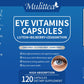 Mulittea Eye Vitamins with Lutein, Zeaxanthin, Bilberry Supports Eye Strain, Vision Health & Dryness Provides Eye Health and Vision Support