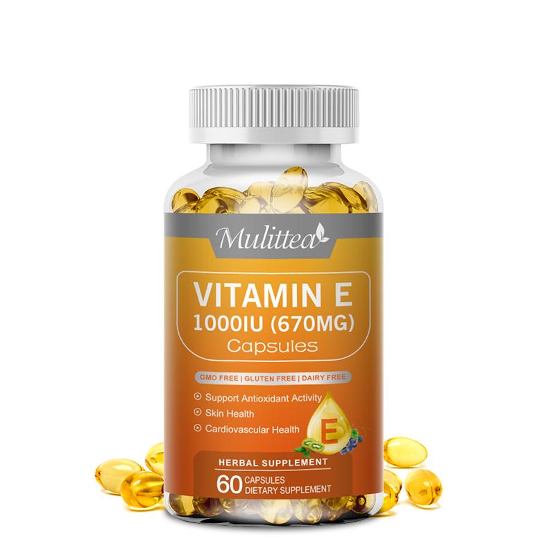 Vitamin E 1000 IU Antioxidant Supplements for Skin, Face, & Immune Health