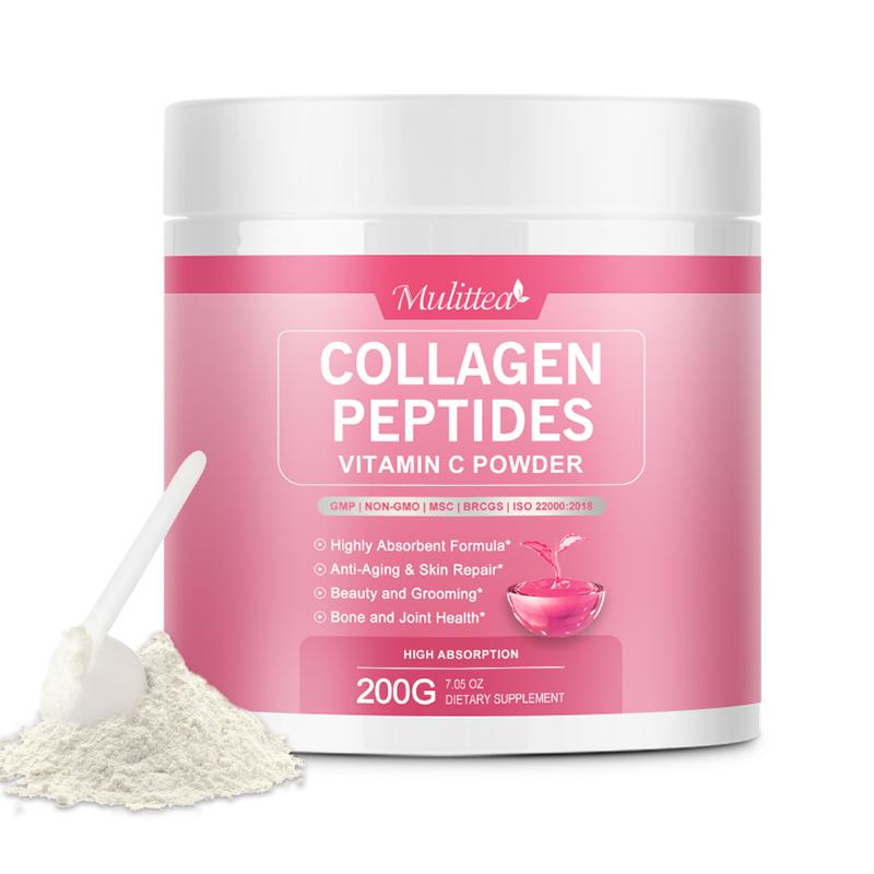 Mulittea Collagen Peptides Vitamin C Powder Dietary Supplement