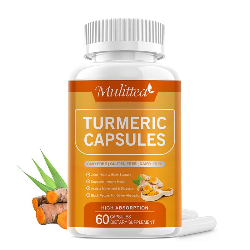 Mulittea Turmeric with Coenzyme Q10 for Mitochondrial Health,Heart Health, Joint Support,Healthy Brain Function&Immune Booster