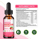 2 Packs Mulittea Magnesium Liquid Drops Gluten Free Dietary Supplement Natural Strawberry Flavor