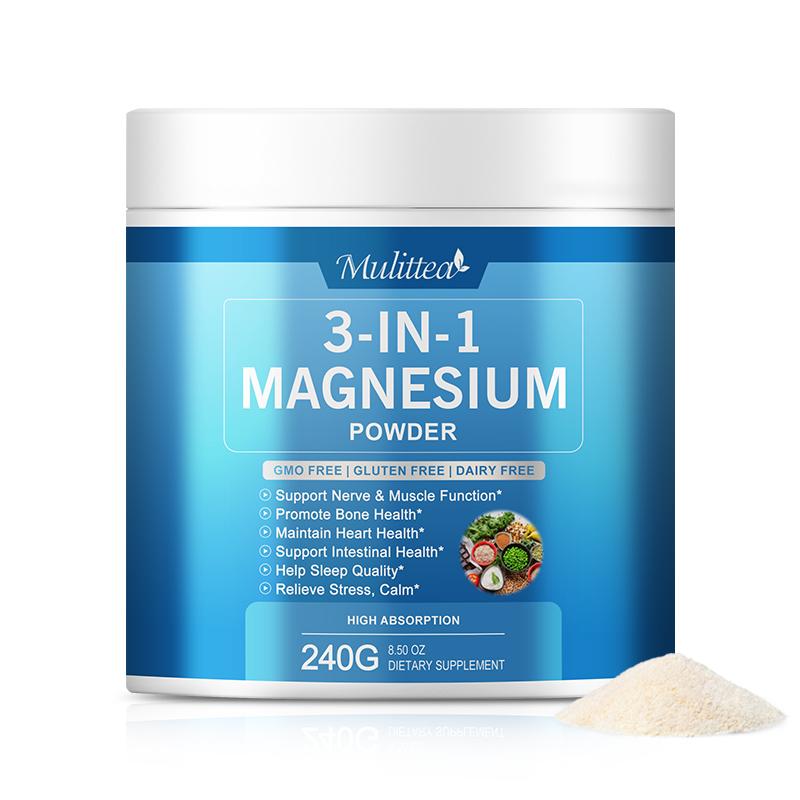 3 IN 1 Magnesium Powder Dietary Supplement 240G For Sleep Quality