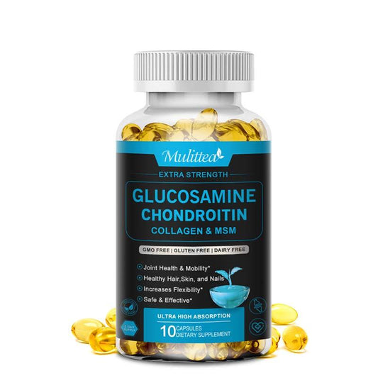 Glucosamine Chondroitin for Joint Support&health Complex with Additional OptiMSM and Collagen Peptides for Hair, Skin, and Nails