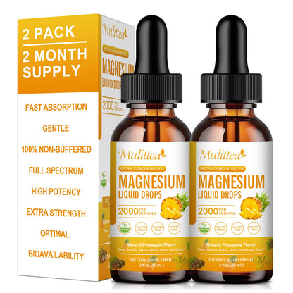 Magnesium 500mg Liquid Drops – High Absorption Formula for Relaxation & Sleep Support – Vegan & Sugar-Free