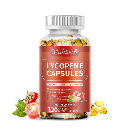 Mulittea Lycopene 10MG Capsules Great for Prostate Health Immune System Support Heart Health and Eyesight Support,Premium Quality Antioxidant