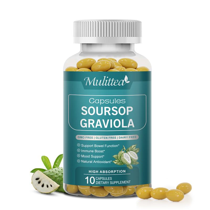 Soursop Graviola 120 Capsules Dietary Supplement For Immune Boost