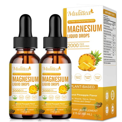 Magnesium 500mg Liquid Drops – High Absorption Formula for Relaxation & Sleep Support – Vegan & Sugar-Free
