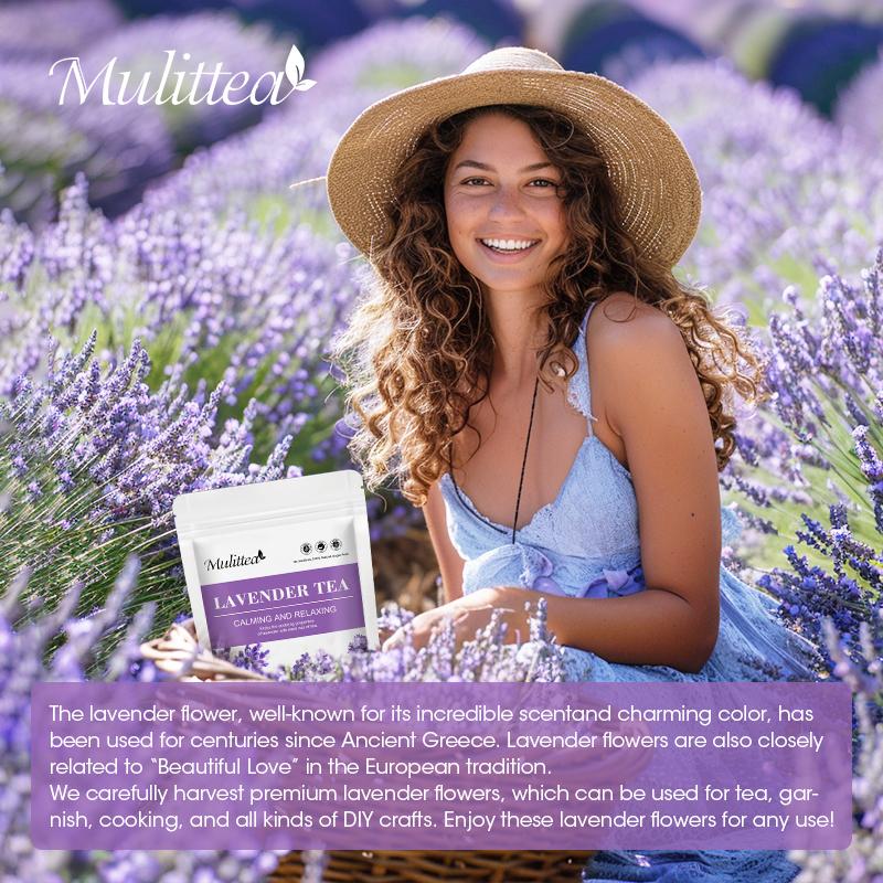 Mulittea Organic Nature Lavender-Tea Relieve Stress and Support Sleep Taste the flowers DIY fresh spices