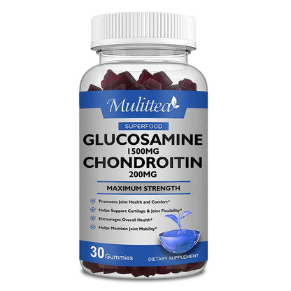 Joint Support Gummies with Glucosamine & Chondroitin – Relieves Occasional Discomfort, Promotes Cartilage Health, 60 Count