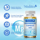 Magnesium Capsules 500mg for Supports Muscle, Joint, and Heart Health Maximum Absorption Magnesium (Glycinate) Supplement