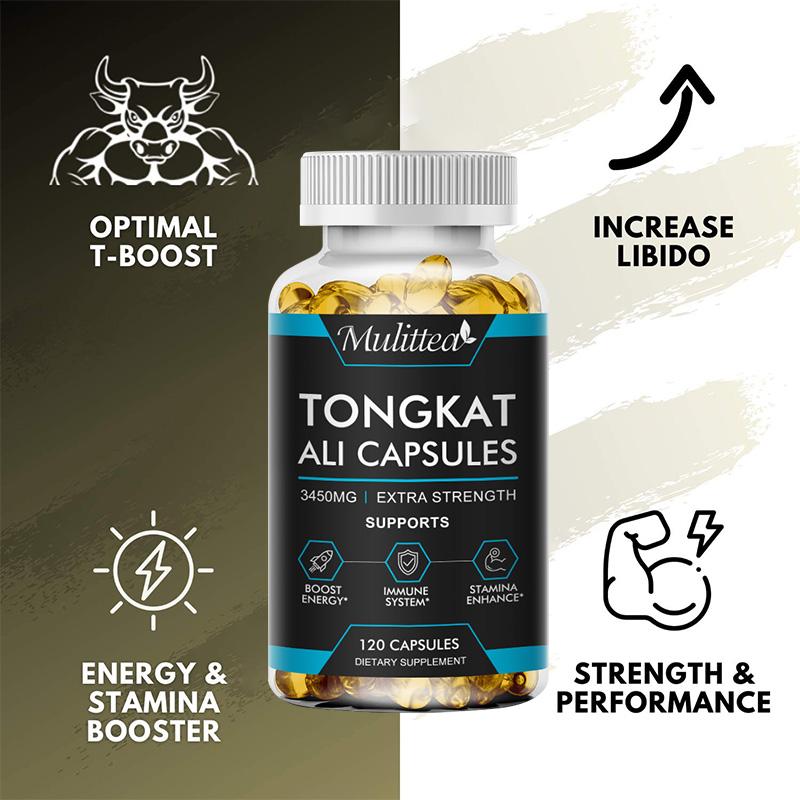 Natural Tongkat Ali Root Capsule  Support Strength, Energy and Healthy Immune for Man