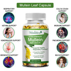 (2 Pack)Mulittea Mullein Leaf Capsules,Support Lung Detox Health Supplement,240 Capsules